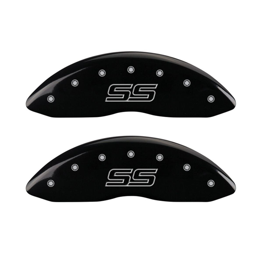 Caliper Covers MGP 14030STSSBK Black SS & Trailblazer style Engraved - Set of 4 Front & Rear44