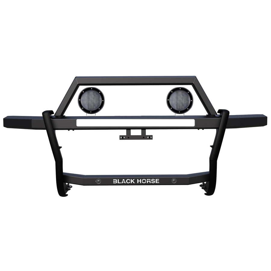Rambler Black Horse Grille Guard Kit Modular Black Compatible with 2022-2024 Nissan Frontier-RAGN01-PLFB