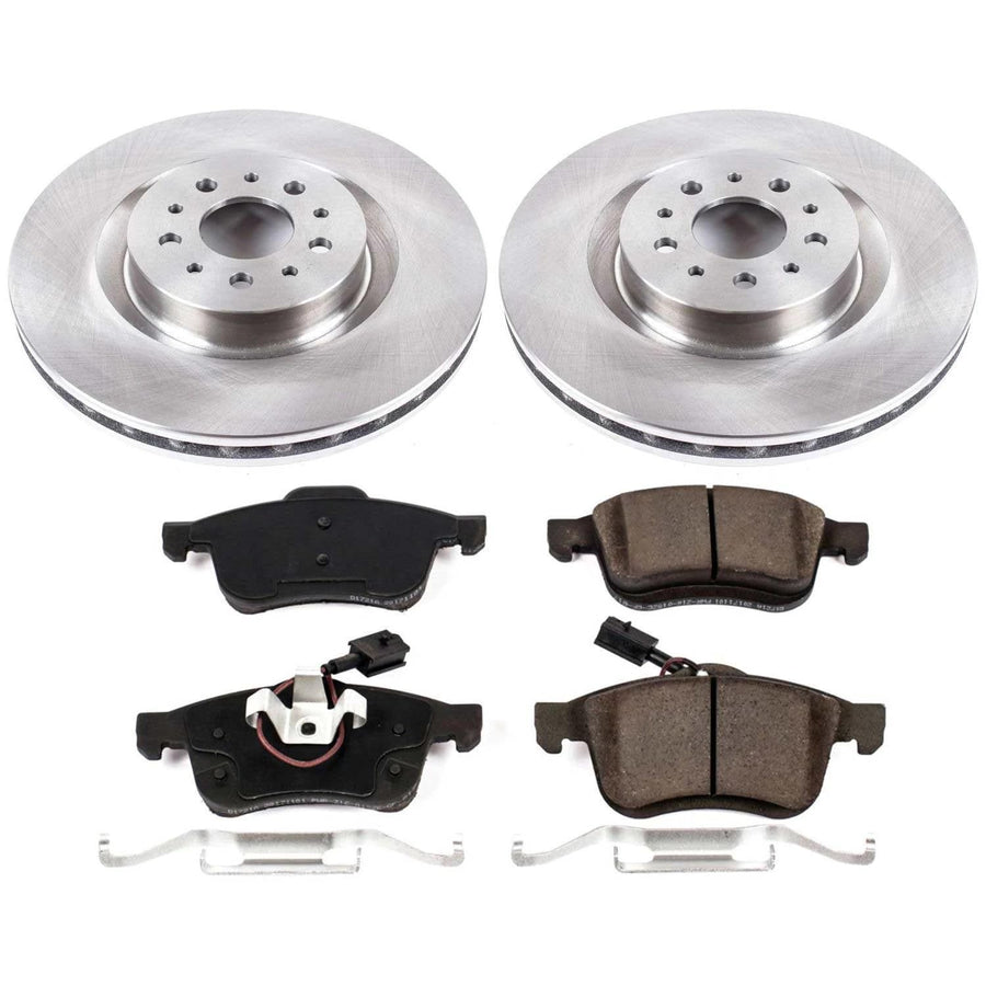 Power Stop Autospecialty KOE7302 Front Replacement Brake Kit-OE Brake Rotors & Ceramic Brake Pads For Ram ProMaster City 2015-2022 [Model Specific]