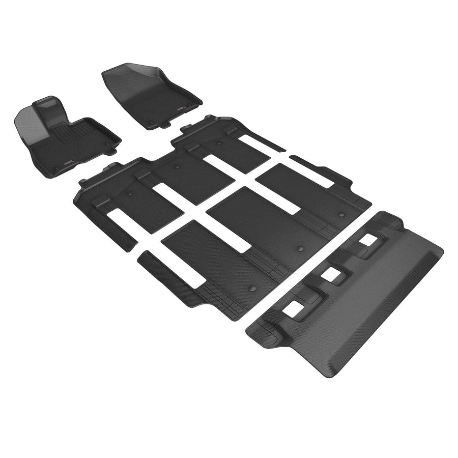 Kagu 3D MAXpider Custom Fit Floor Mat (Black) Compatible with Toyota Sienna 7-Seat 2021-2026 - R1 R2 R3