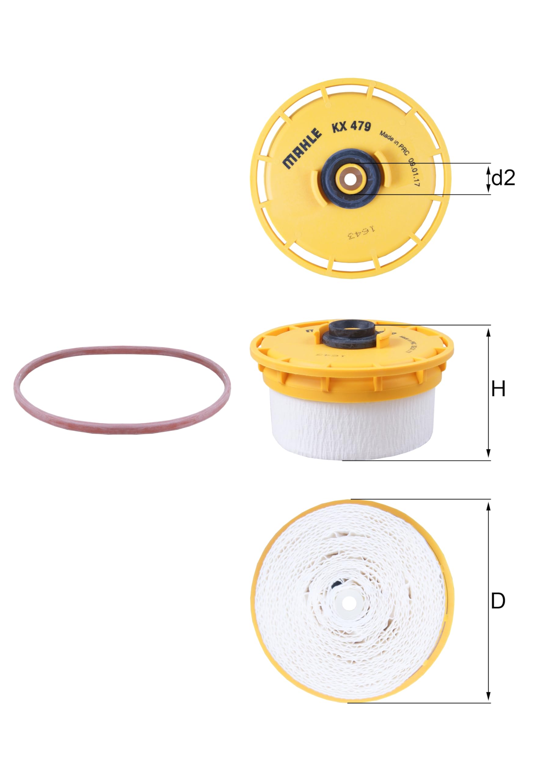 KX479D Mahle Fuel Filter