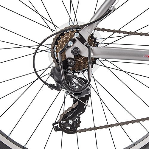 Huffy Mountain Hardtail Trail Bike 24 inch, 26 inch, 27.5 inch, 26 inch wheels/20 inch frame, Gloss Nickel