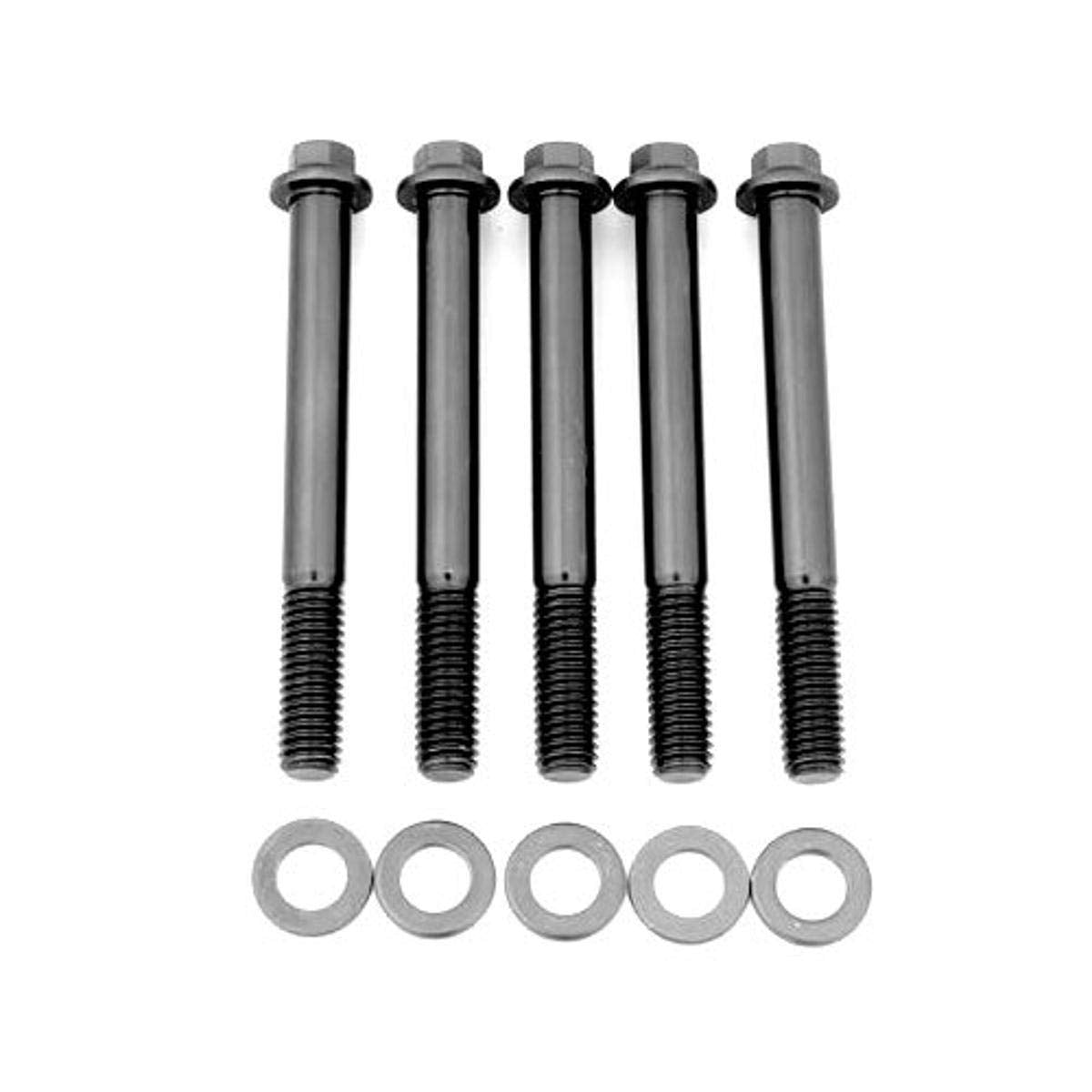 ARP 3/8-16" Black Oxide 3.000" RH Thread 6-Point Bolt with 3/8" Socket and Washer, (Set of 5)