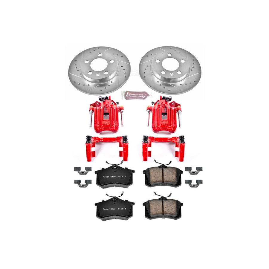 Power Stop 1-Click Performance Brake Kit with Caliper For Audi TT Quattro KC3093 2000-2006 [Model Specific]