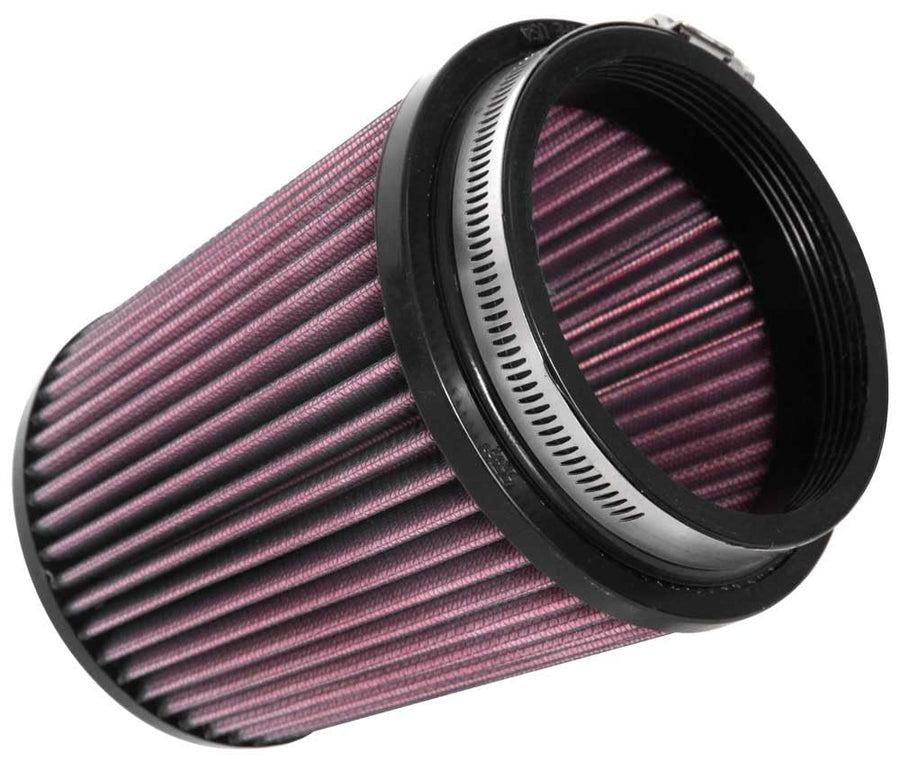 High-Flow K&N Original Lifetime Universal Clamp-On Air Filter: High Performance, Premium, Washable: Flange Diameter: 4 In, Filter Height: 6.0 In, Flange Length: 0.625 In, Shape: Round Tapered, RU-4550
