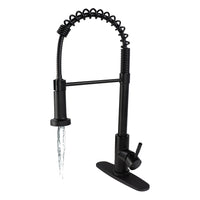 Kitchen Sink Faucet Empire Faucet - Black Brushed Nickel Pull Down Sprayer and Optional Deck Plate