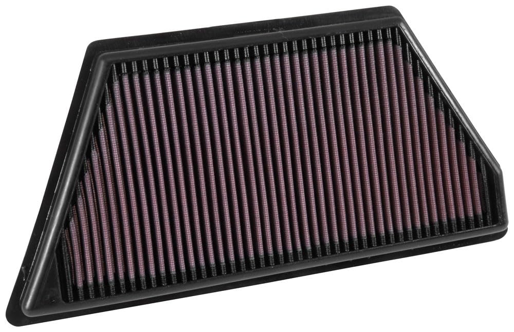 K&N Engine Air Filter: Washable, Increase Power & Acceleration, Premium, Replacement Car Air Filter: Compatible with 2016-2020 CADILLAC CT6, 33-5055
