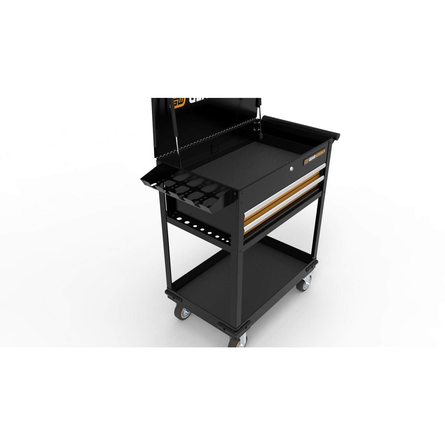 2 Drawer GEARWRENCH Black & Orange Utility Cart, 32" - 83168