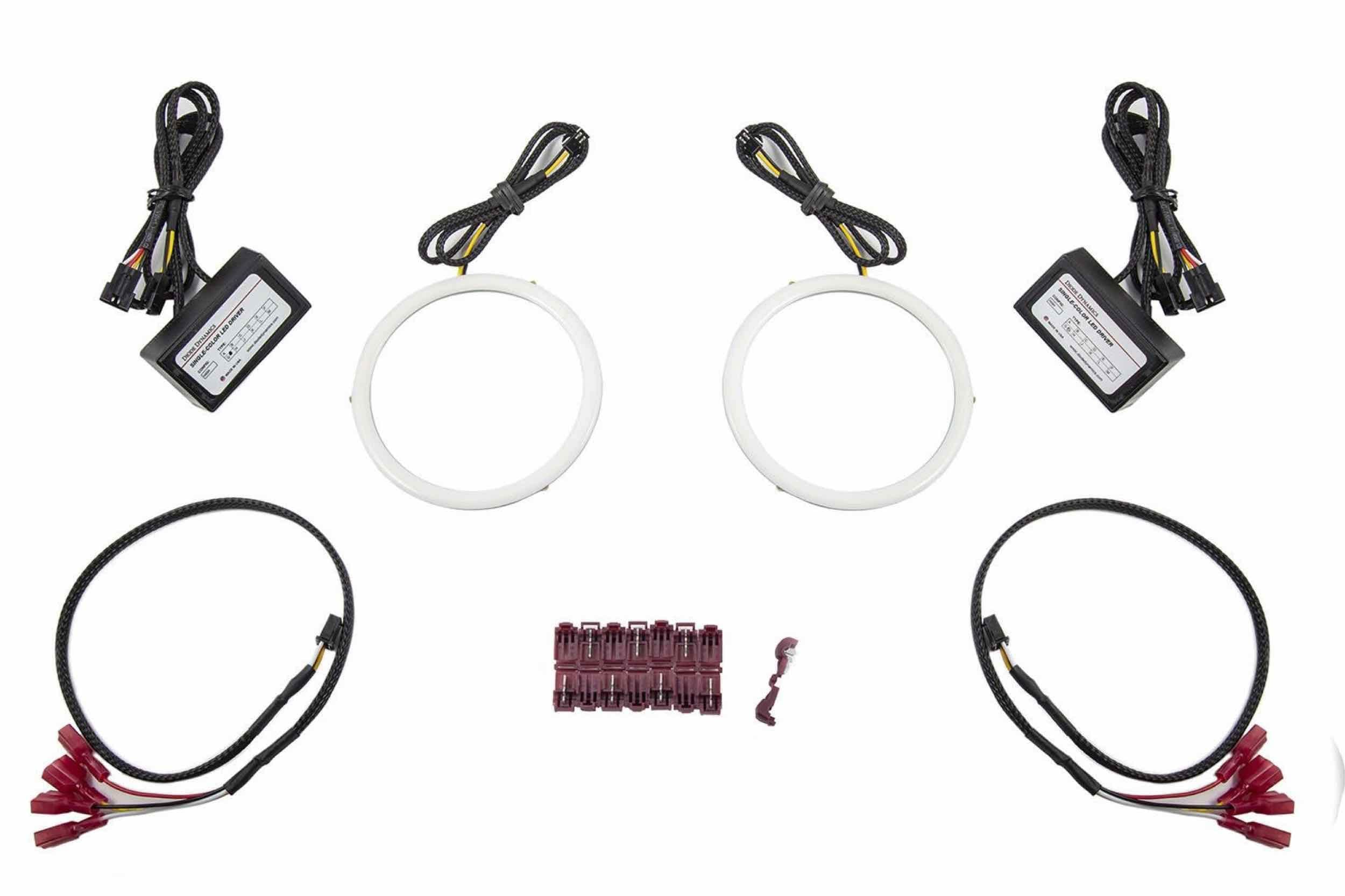 LED Halo Lights 80mm White Pair Diode Dynamics