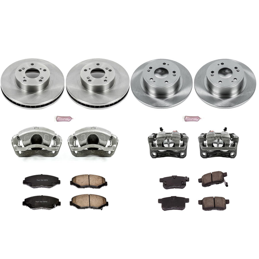 Power Stop KCOE5934 1-Click Autospecialty OE Replacement Brake Kit with Calipers For Honda Accord 2011-2012 [Model Specific]