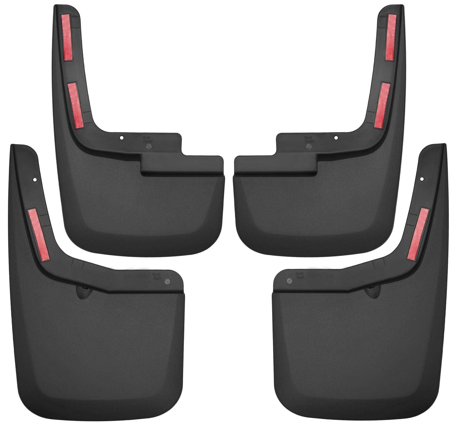 Husky Liners - Mud Guards Front & Rear | 2015-2020 Ford F-150 w/OEM Fender Flares, Black, 4 Pc - Rear & Front Set | 58456