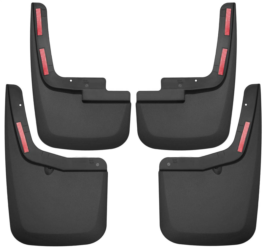 Husky Liners - Mud Guards Front & Rear | 2015-2020 Ford F-150 w/OEM Fender Flares, Black, 4 Pc - Rear & Front Set | 58456