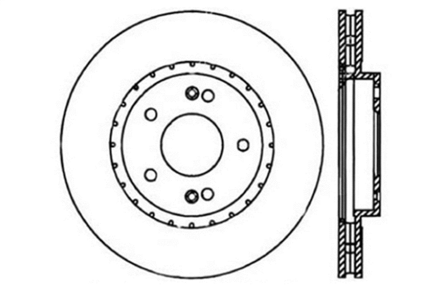 Sport Drilled/Slotted Brake Rotor StopTech 127.51013R (Front Right), 1 Pack