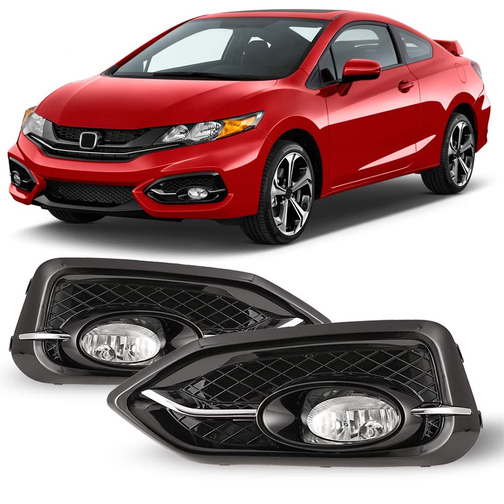 OEM Series Winjet for [2014-2015 Honda Civic Coupe] Driving Fog Lights + Switch + Wiring Kit