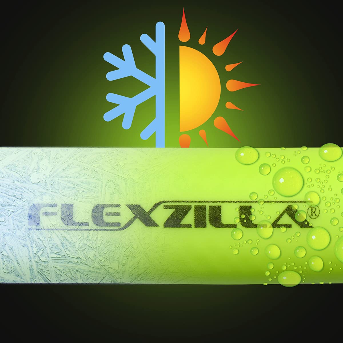 Air Hose Flexzilla, 3/8 in. x 100 ft., 1/4 in. MNPT Fittings, Heavy Duty, Lightweight, Hybrid, ZillaGreen - HFZ38100YW2