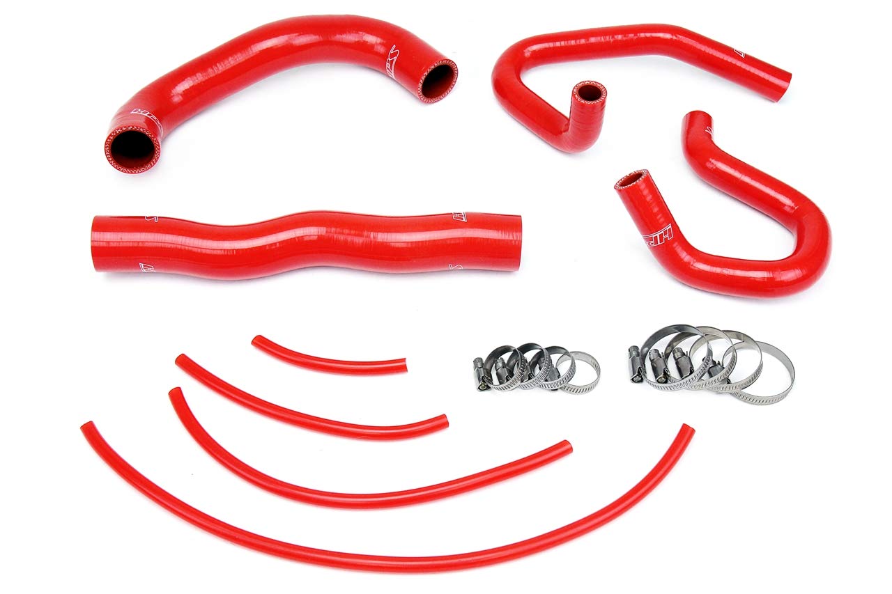 Red HPS 57-1324-RED Silicone Radiator Coolant/Heater Hose Kit