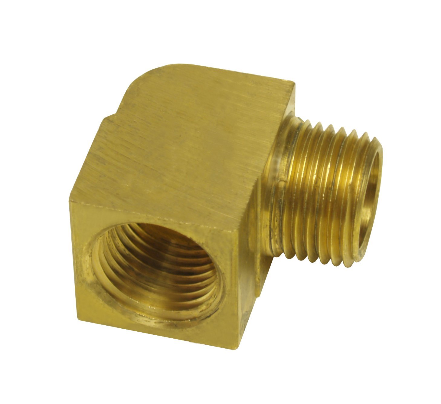 90° Hose Fitting, Derale 3/8" NPT Male x 3/8" Barb