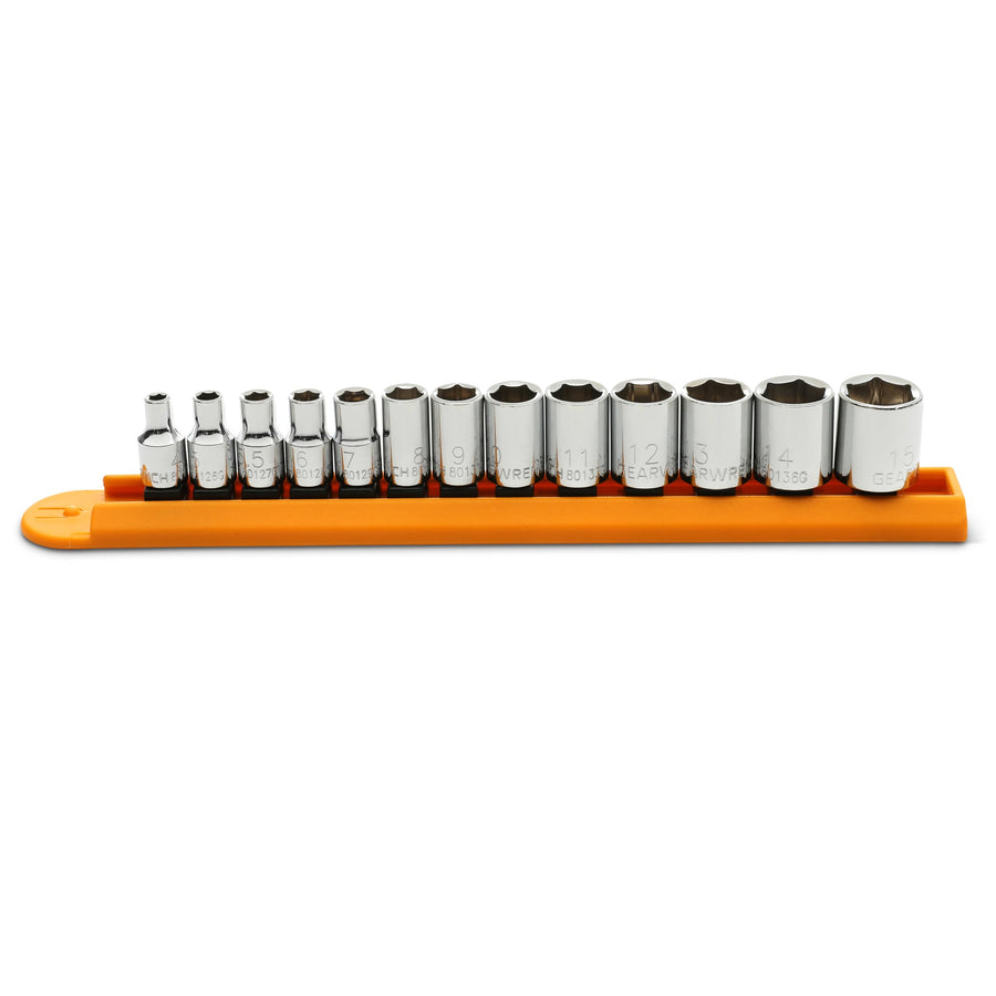13 Pc. GEARWRENCH 1/4" Drive 6 Pt. Socket Set, Standard, Metric - 80302D