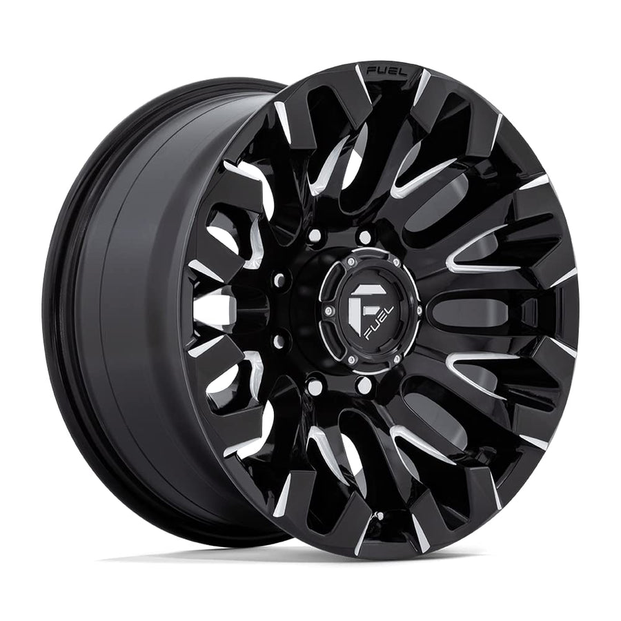 D828 QUAKE FUEL OFF-ROAD 18X9, 8X180, 5.04, 1mm GLOSS BLACK MILLED - D82818901850