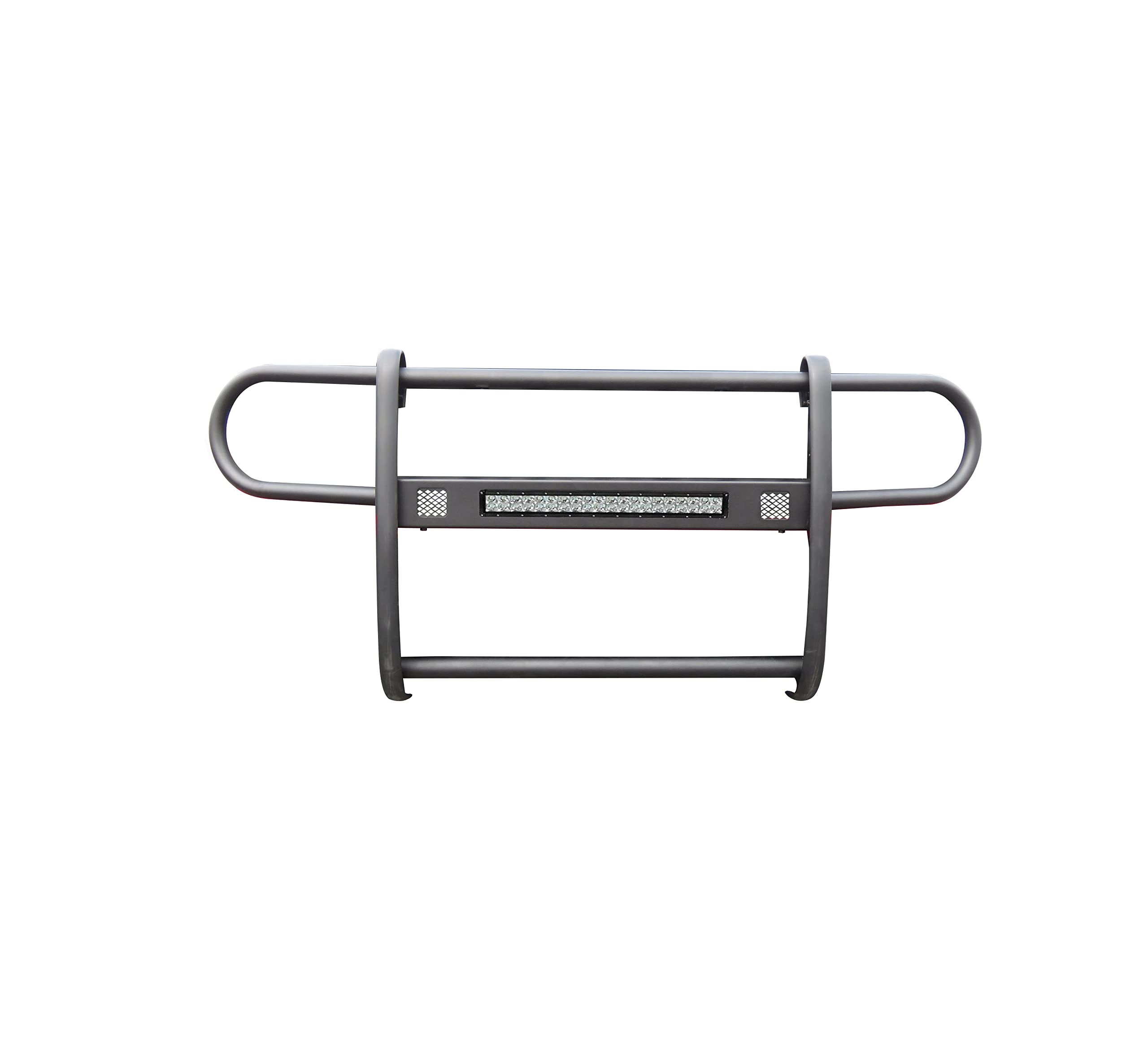 Beacon Black Horse Grille brush Bumper Guard Modular Come with 20in Double Row LED Light Compatible with 2021-2025 Ford Bronco ( Full Size )-BGFB21
