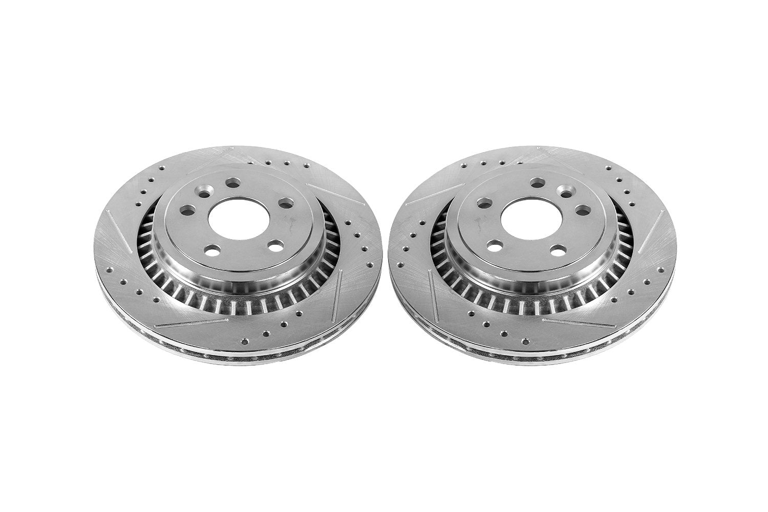 Rear Power Stop EBR1284XPR Drilled and Slotted Evolution Rotor (Pair) For Volvo XC60 2010-2017 [Model Specific]