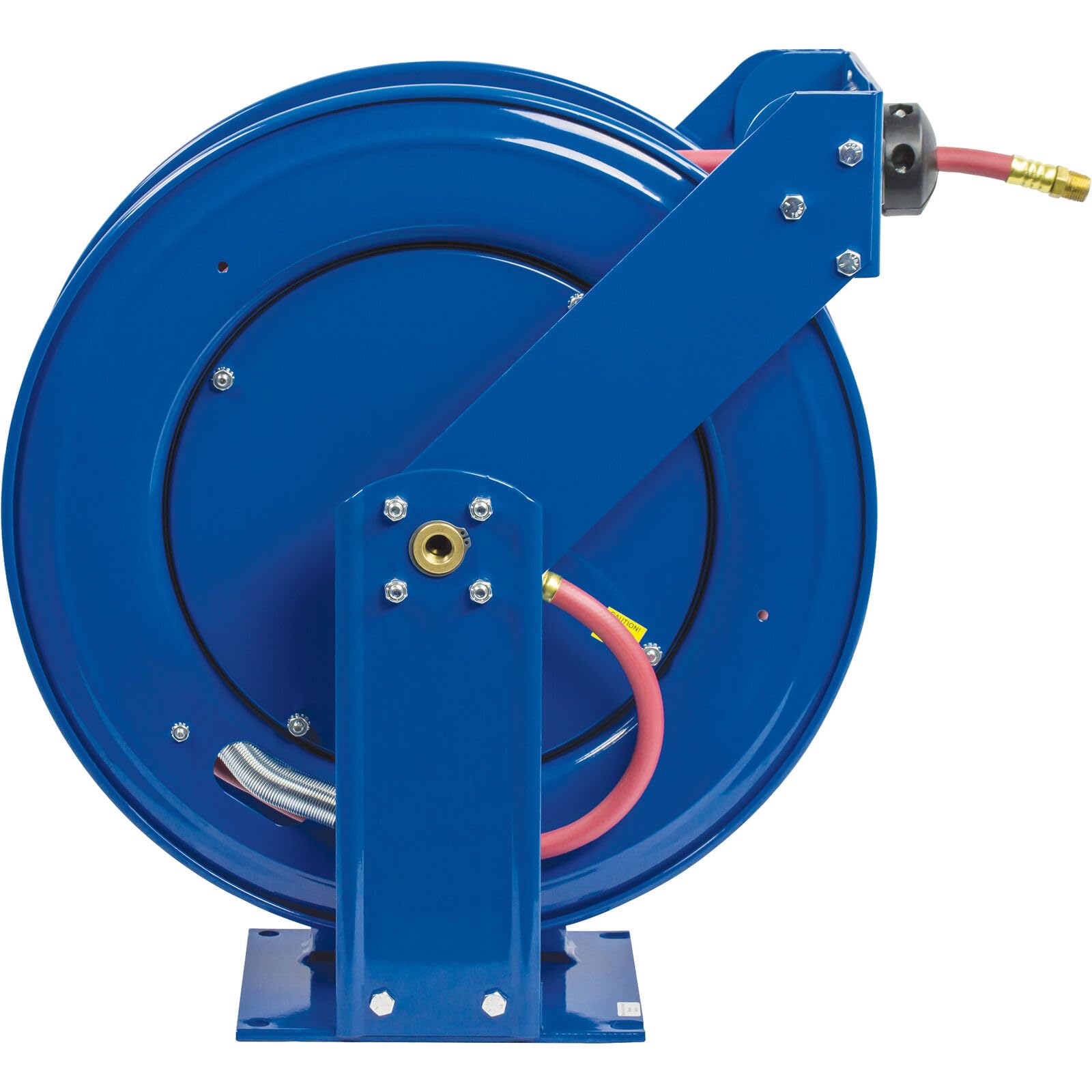Coxreels Retractable Air/Water Low-Pressure Hose Reel, P-LP-450, P Series, ½” x 50’ - Easy-to-Use Compact Design- Heavy-Duty Steel Construction, Made in the USA