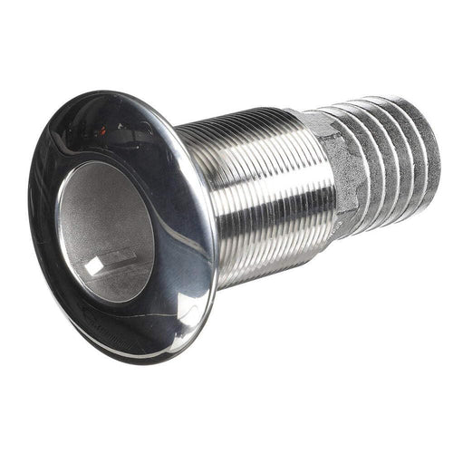 Stainless Steel Attwood 66551-3 Barbed Standard Length Straight Thru-Hull, 1 1/2-Inch