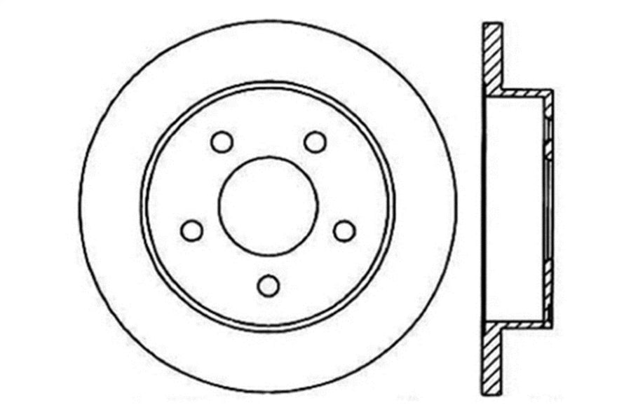 StopTech Sport 128.61042R Cross Drilled Brake Rotor (Rear Right), 1 Pack