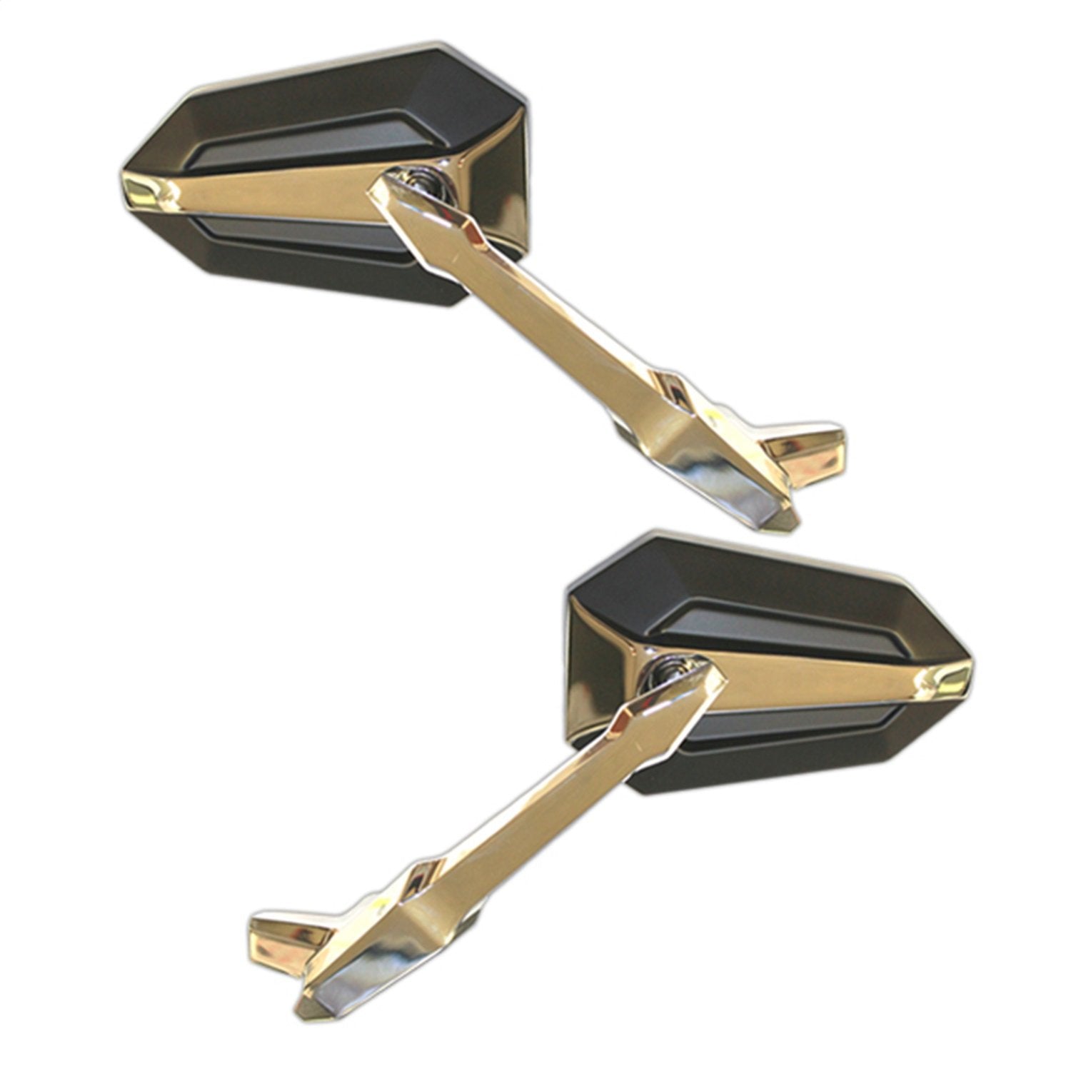 Motorcycle Mirror Kit CIPA 01948 Black/Chrome
