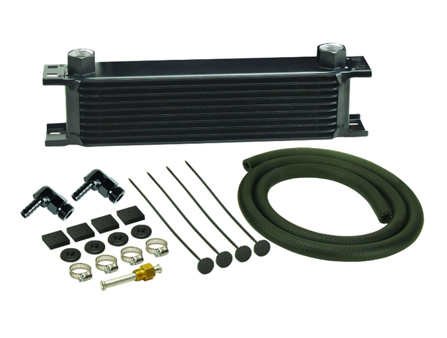 10-Row Derale Stack Plate Trans Cooler Kit (90° Fittings)
