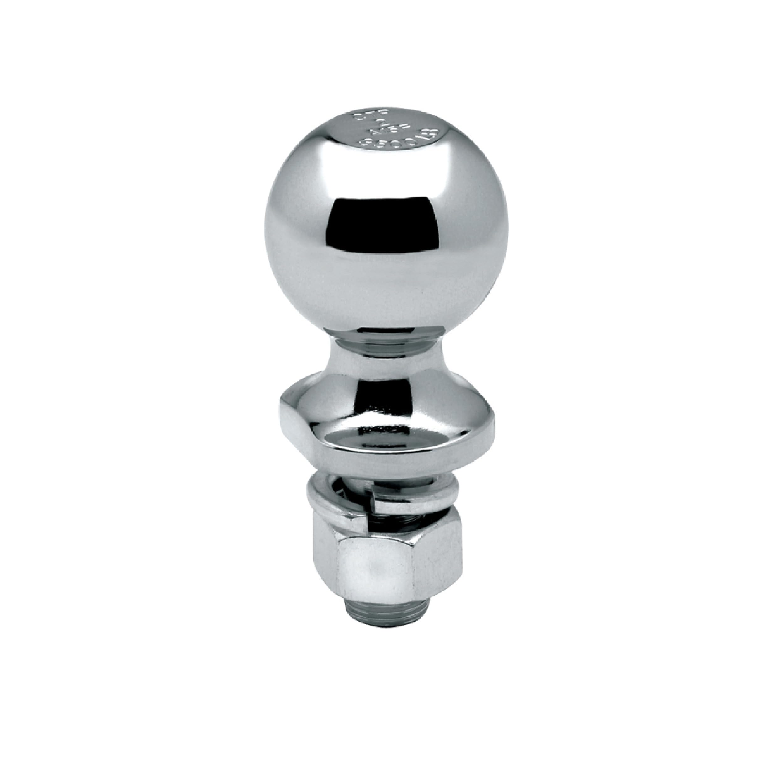 Trailer Hitch Ball Draw-Tite 63824, 2 Inch Diameter, 3,500 lbs. Capacity, 3/4 Inch Shank Diameter, 3-3/8 Inch Shank Length, Chrome