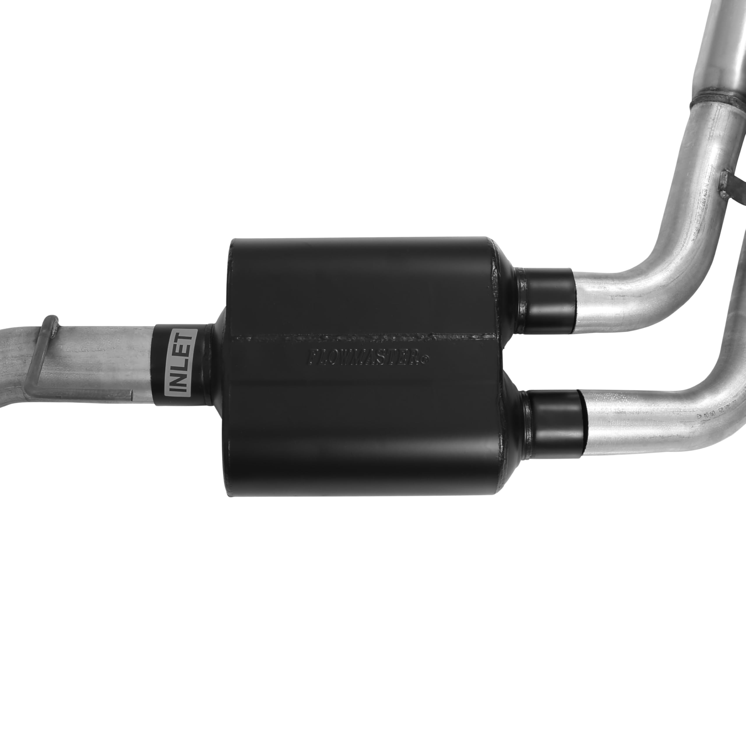 American Thunder Flowmaster 17398 Cat-Back Exhaust Kit Dual 2.5 Inch Tailpipes Aluminized Steel 3 Inch Polished Stainless Steel Tips Compatible with 2004-2005 Dodge Ram 1500 5.7L 140 Inch Wheelbase