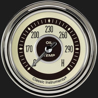 Nostalgia Classic Instruments 2 5/8" Oil Temperature Gauge NT328SLC