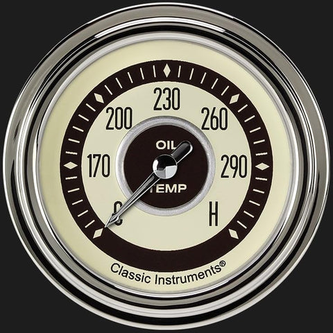 Nostalgia Classic Instruments 2 5/8" Oil Temperature Gauge NT328SLC