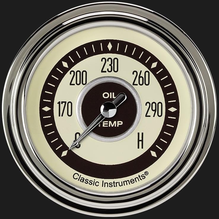 Nostalgia Classic Instruments 2 5/8" Oil Temperature Gauge NT328SLC
