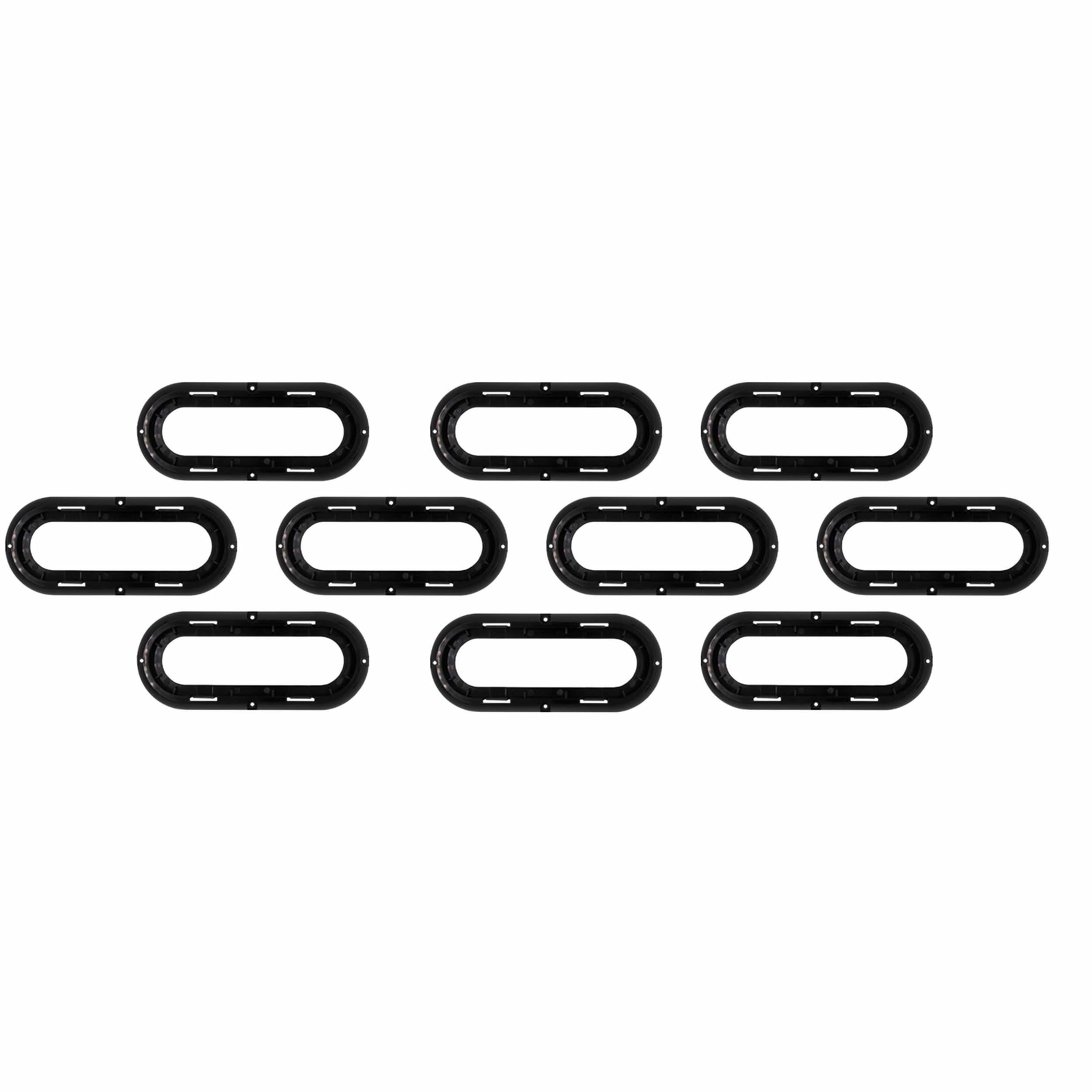 6 Inch Ovalplastic Flange Surface Mount - Heise Trailer - 10 Pack, Flanges & Grommets Bulk (HE-TRM01)