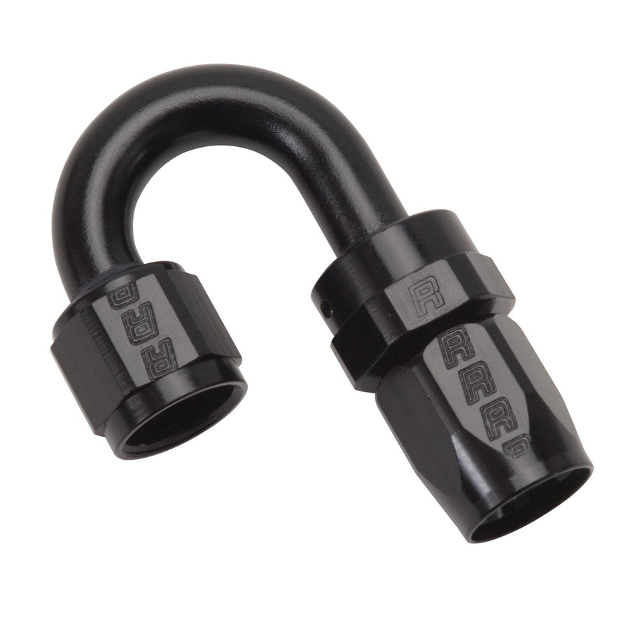 Full Flow Edelbrock 613515 Swivel Hose End 180 Deg -8 An Tight Radius All Blk Finish