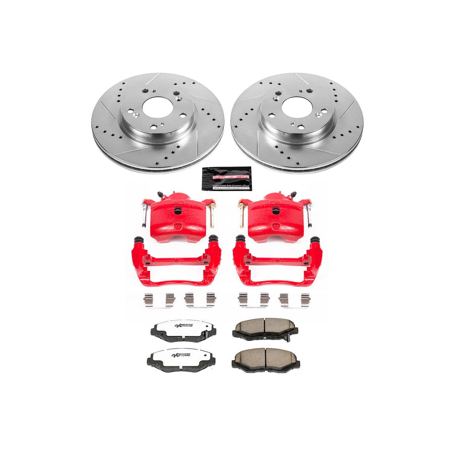 Power Stop Z26 KC6490-26 Front Street Warrior Brake Kit Acura Honda For Acura ILX 2013, Honda Accord 2013-2017, Honda Fit 2013-2014 [Model Specific]