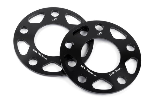 Dinan Wheel Spacers D210-2037 5x120 Bolt Circle - 72.6mm Center Bore - 7mm Thick - Pair