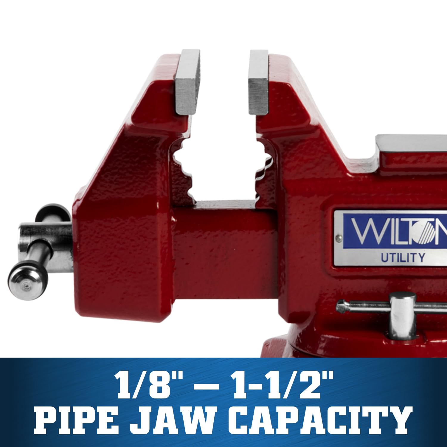 Utility Bench Vise Wilton, 4-1/2" Jaw Width, 4" Jaw Opening, 2-5/8" Throat (Model 674U)