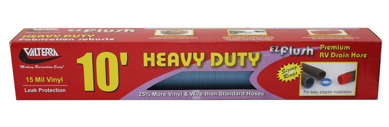 Valterra D04-0041 Blue EZ Flush 10' Boxed Heavy Duty Drain Hose