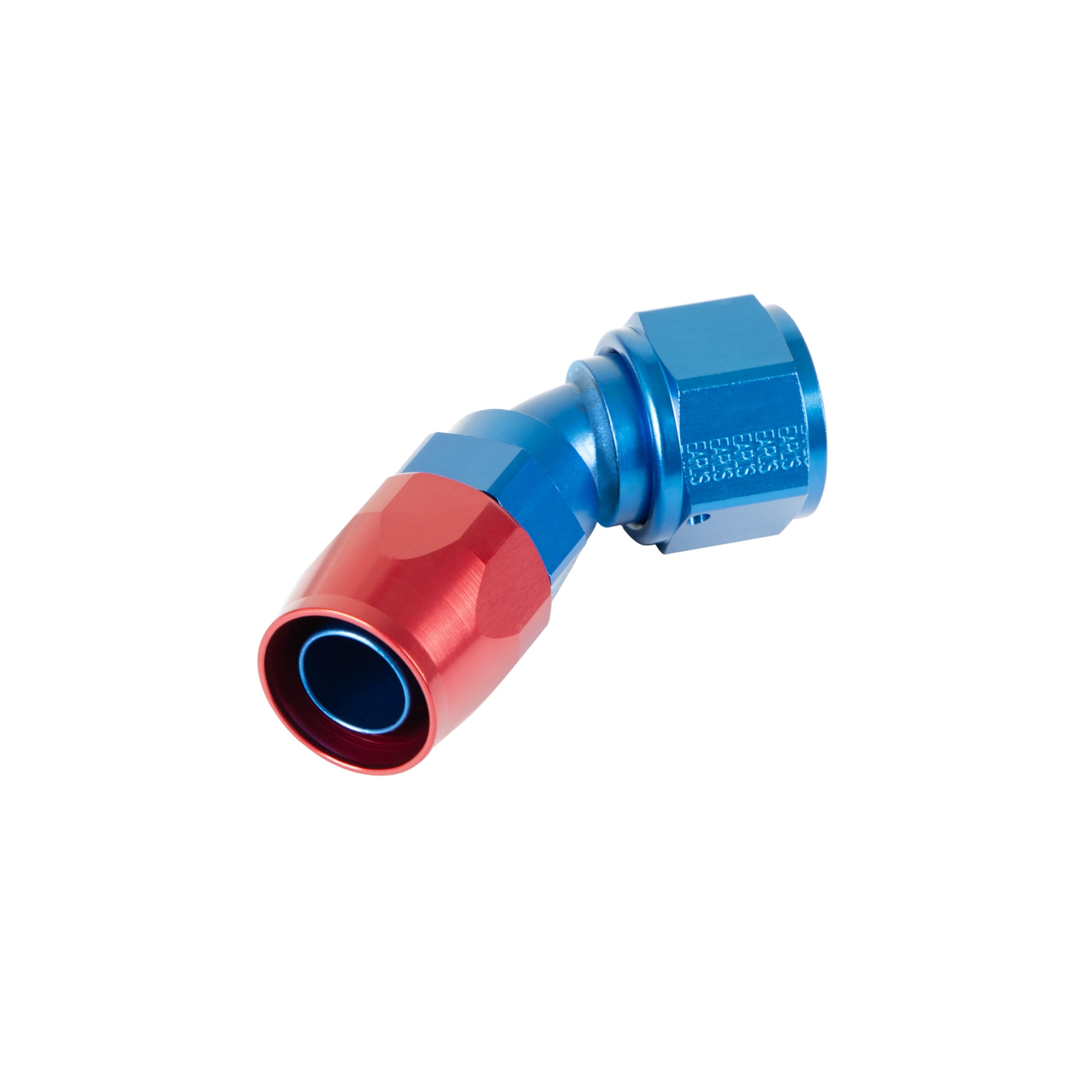 Earl's 45 Degree -12 AN Swivel-Seal® Hose End - Red/Blue - Clamshell Package