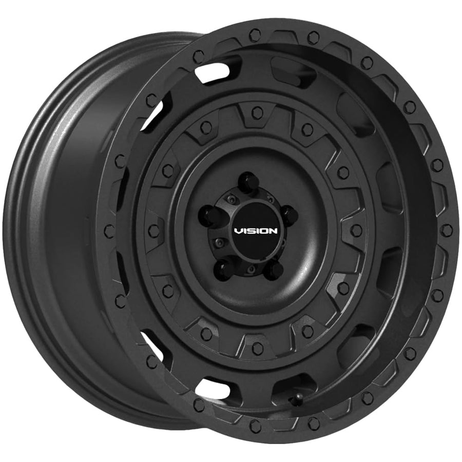 18x9.5 Vision 403 Tactical 5x5.5" -18mm Satin Black Wheel Rim 18" Inch