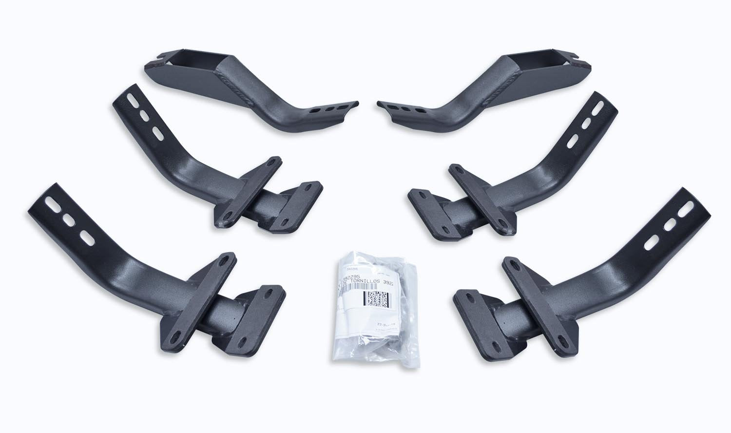 OE Xtreme Go Rhino Brackets | Mild Steel, Textured Black | 6841565 | Fits 2015-2024 Ford F-150 Super Cab Pickup; 2017-2020 Ford F-150 Raptor Super Cab Pickup