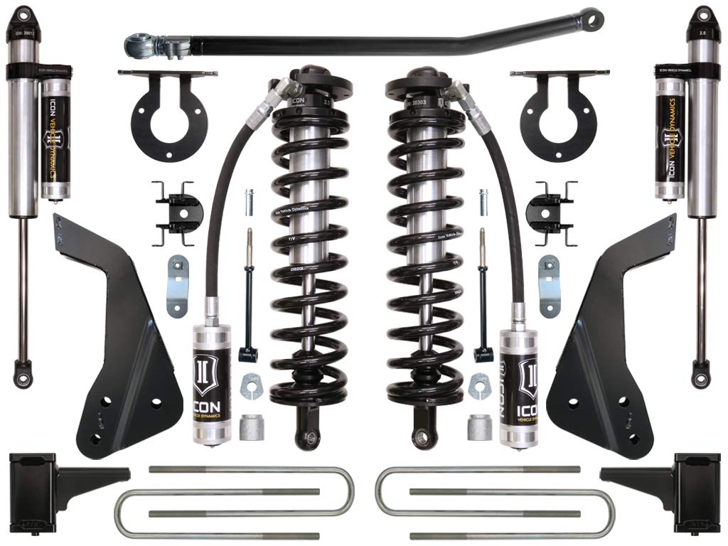 Stage 3 Coilover Conversion System, ICON 4-5.5" Lift Compatible with 2005-2010 Ford F250/F350, K63113