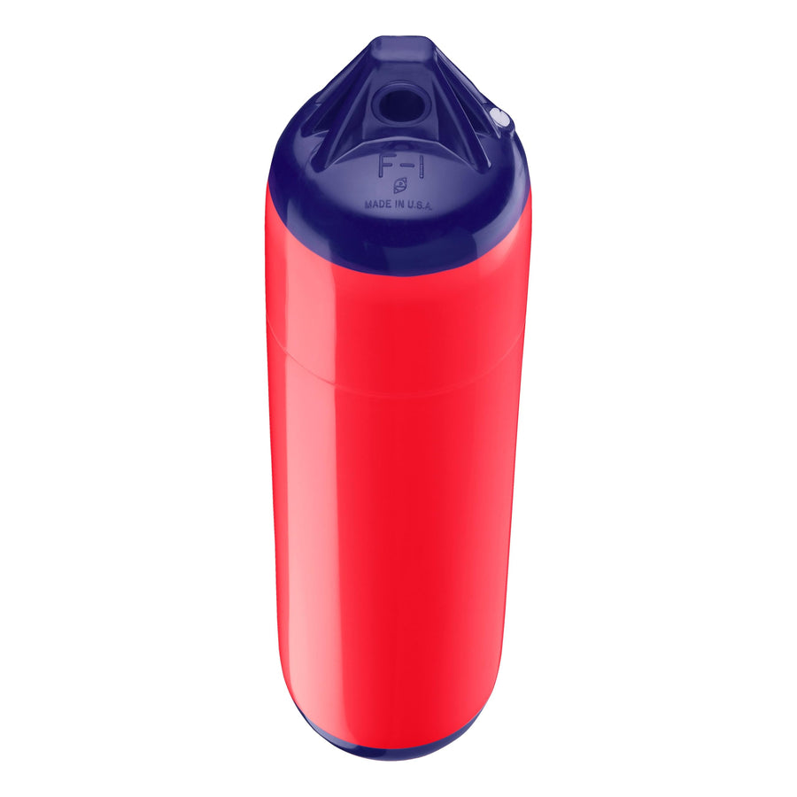 F-1 Standard Polyform Boat Fender Blue Ropehold - Red