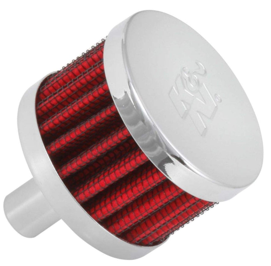 K&N Air Filter/Breather Vent: High Performance, Premium, Washable, Replacement Engine Filter: Filter Height: 1.5 in, Flange Length: 0.875 in, Shape: Breather, 62-1015