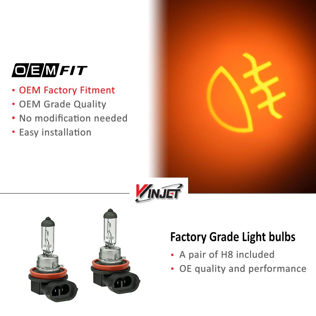 Fog Lights Winjet Compatible with [2011 2012 2013 2014 Nissan Murano] Driving Fog Lights + Switch + Wiring Kit