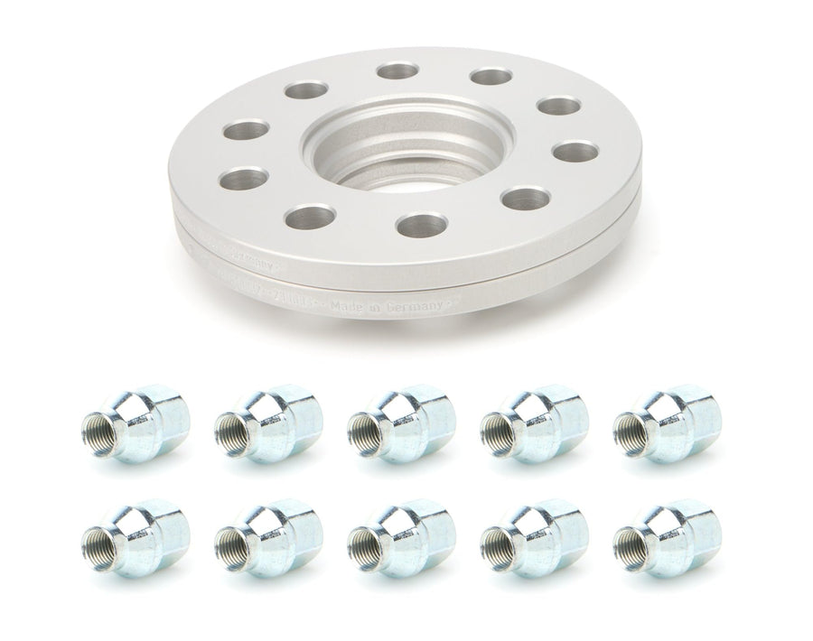 Eibach 5 x 114.3 mm Wheel Spacer, 10 mm Thick, Lug Nuts Included, Aluminum, Clear Anodized, Compatible with Tesla Model 3 2017-23 / Tesla Model Y 2020-25, Pair