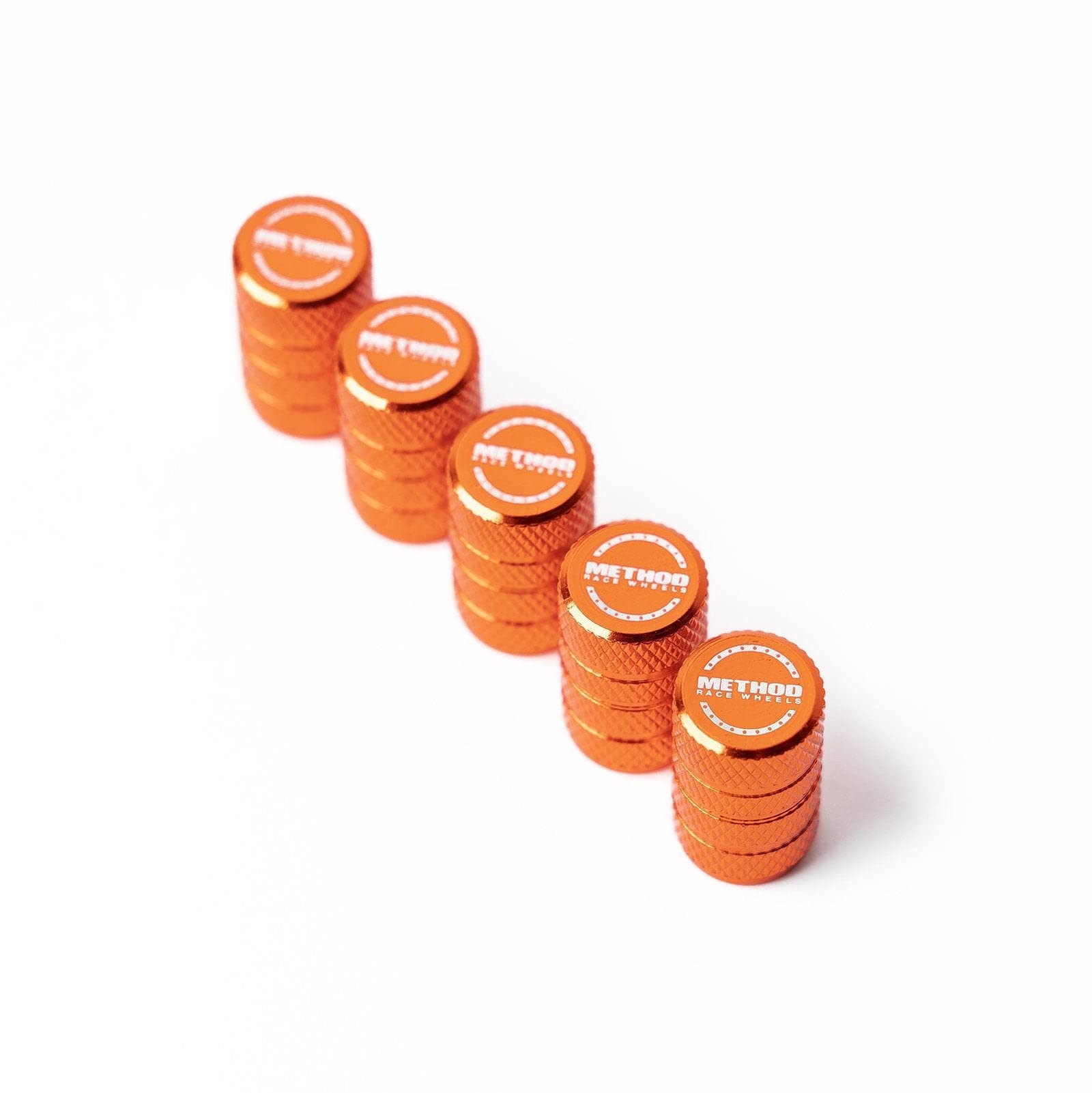 Method Valve Stem Caps, Race Wheels, Orange